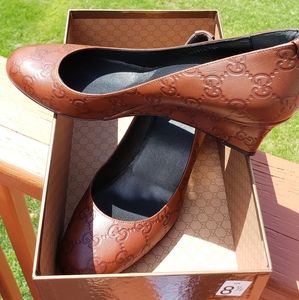 Gucci Wedge Heels in Original Box.